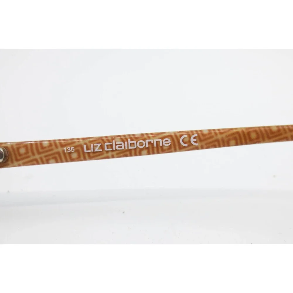 Liz Claiborne L425 0JWU Brown Eyeglasses Frames 50-16-135 Geometric Pattern Mens